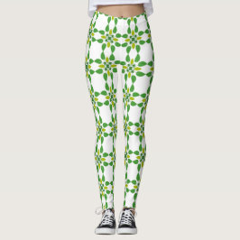 Bladmönster, Mönster av blad, Gröna blad Leggings