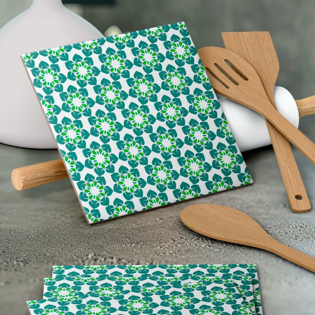 Bladmönster, Mönster Av Löv, Gröna Löv Kakelplatta (Skapare uppladdad)