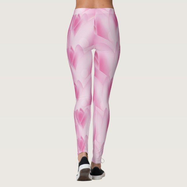 Bladmönster, rosa leggings (Baksida)