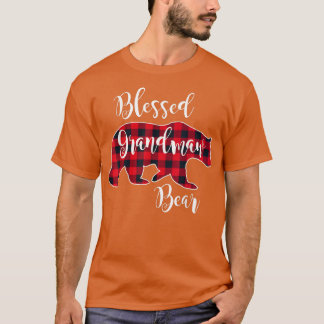 Bladmormor Bear Red Buffalo Check Play Gran T Shirt