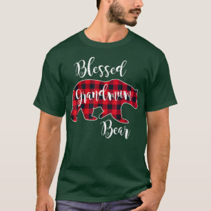 Bladmormum Bear Red Buffalo Check Play Gran T Shirt