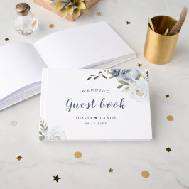 Blådödande gäst av botaniskt dammblått blommigt br gästböcker