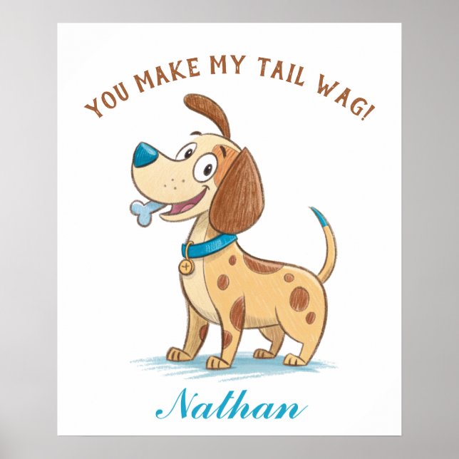 Blådoppade petar, diskettenda hundvalpar, Hund Poster (Framsidan)