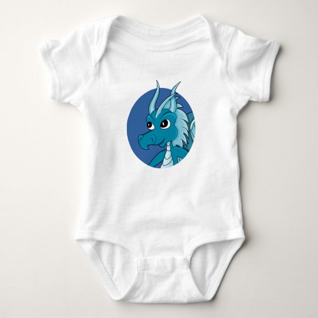 Blådrake av tecknad baby t shirt (Framsida)