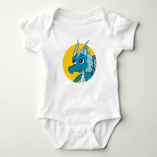 Blådrake av tecknad baby t shirt (Framsida)