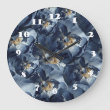 Blådröm, Ro Blommönster Wall Clock