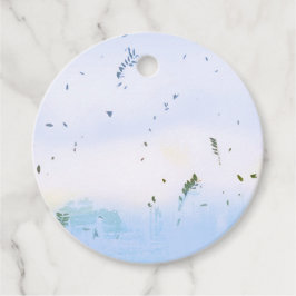 Blådrömsdesign grönt löv party-design Favoriter Gåvor Etiketter