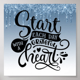 Blådroppad inspirationsoffert för Glitter Poster