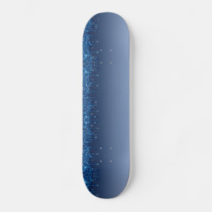Blådroppning Glitter Mini Skateboard Bräda 18,5 Cm