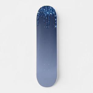 Blådroppning Glitter Mini Skateboard Bräda 18,5 Cm