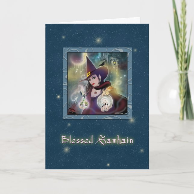 Bladsamhain - Gnistran Witch Blue Kort (Framsida)
