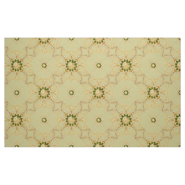 Bladscrollor fyrklöver och blommigt mönster tyg (Fat Quarter)