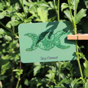 Bladsymbolen Måne i blomman, tredubbel symbol Stämpel