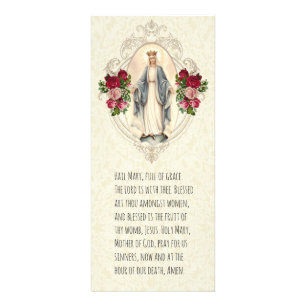 Bladt Virgin Mary katolskt begravningskort Reklamkort