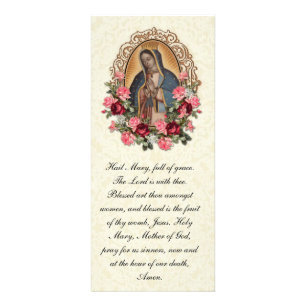 Bladt Virgin Mary katolskt begravningskort Reklamkort