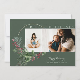 Bladtidings Watercolor Greenery Wandeans Foton Julkort