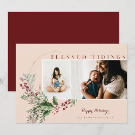 Bladtidings Watercolor Greenery Wandeans Foton Julkort