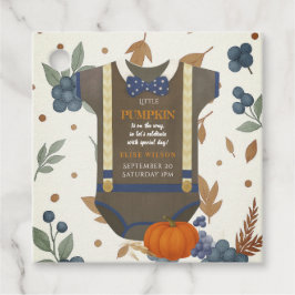 Blådykodräkt för babydusch gåvor etiketter