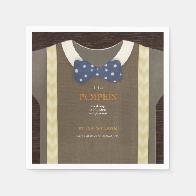 Blådykodräkt för babydusch pappersservett (Framsidan)