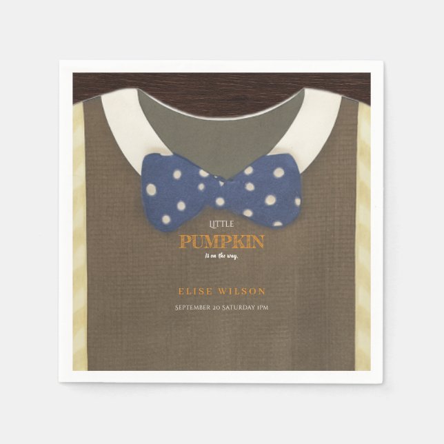 Blådykodräkt för babydusch pappersservett (Framsidan)