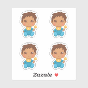 Blådysset för pojke, 4 klistermärken