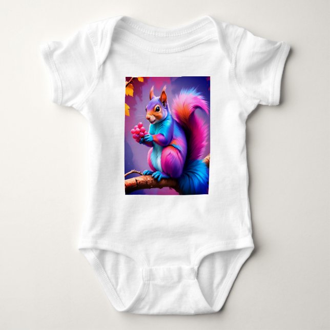 Blåekorre som äter frukterna t shirt (Framsida)