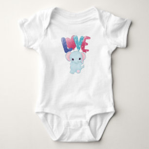 BLÅELEFANT MED KÄRLEK T SHIRT