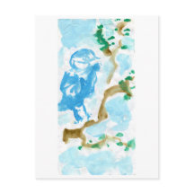 Blåfågel av lyckligt vykort