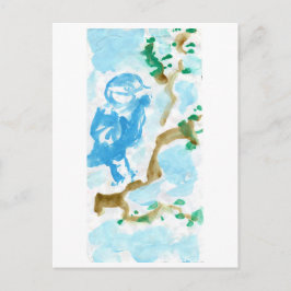 Blåfågel av lyckligt vykort