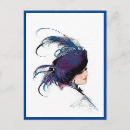 Blåfågel dam vykort