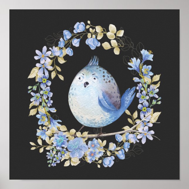 Blåfågel i blommigtens andedräkt poster (Framsidan)