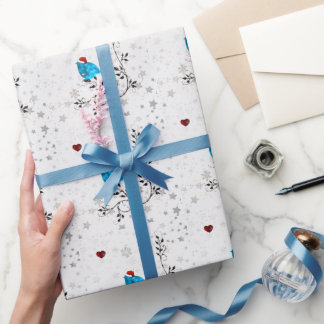 Blåfågel i Santa Hat Presentpapper