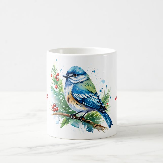 Blåfågel jul kaffemugg (Center)