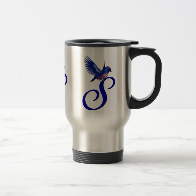 Blåfågel Monogram Initial S Elegant Resemugg (Höger)