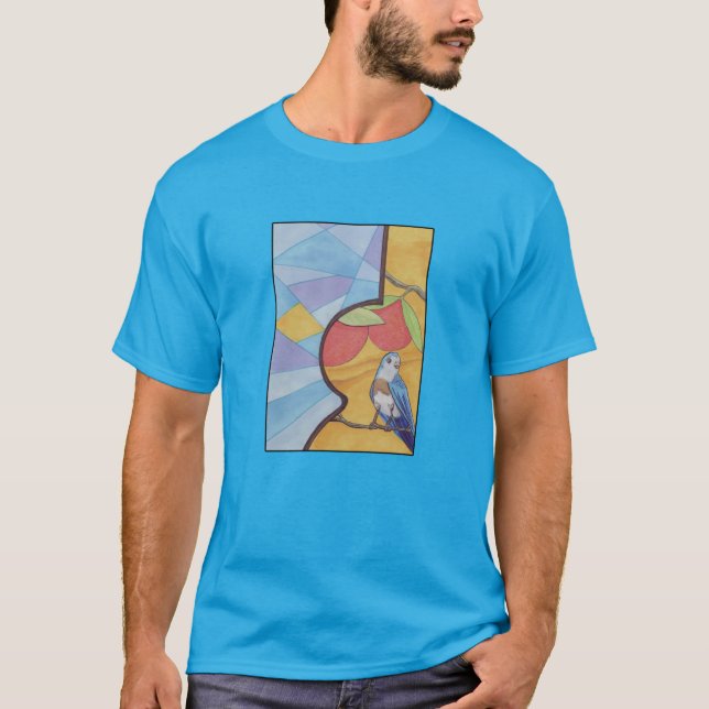 Blåfågel och apelsiner Bluesång T Shirt (Framsida)