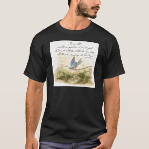 Blåfågel på Gren Victor Hugo Inspirational Dikt Tröja