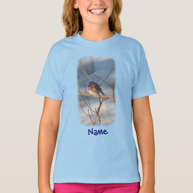 Blåfågel Personlig Tee (Framsida)
