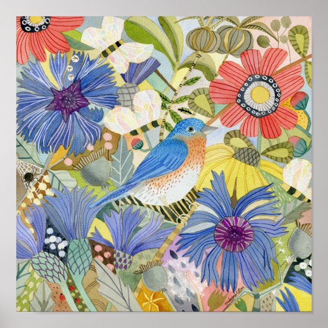 Blåfågel/poster Poster (Framsidan)