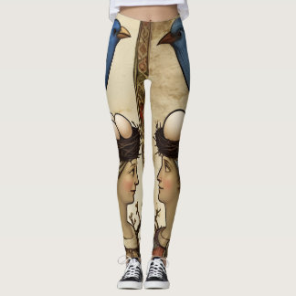 Blåfågel Renässans Lycka Unikt Charmerande Leggings