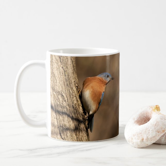 Blåfågel, Sideways Glance Kaffemugg (Med munk)