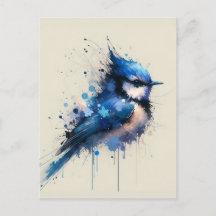 Blåfågel, vykort för postkorsning