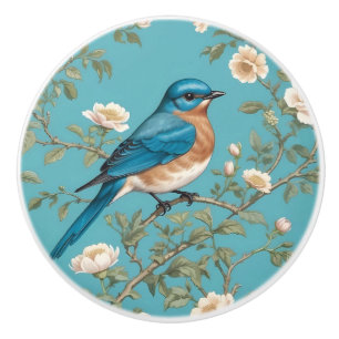 Blåfågel William Morris Inspirerad Turkos Knopp