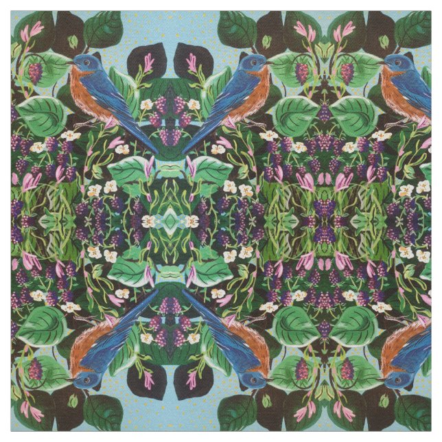 Blåfågelbär Tyg (Provkarta)