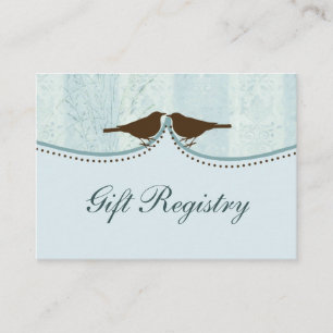 Blåfågelburk, love birds Gift-registerkort Tilläggskort