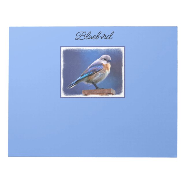 Blåfågelfärg (hondjur) - Originalbild av fåglar Anteckningsblock (Framsida)