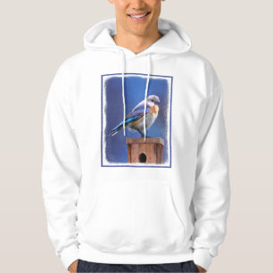 Blåfågelfärg (hondjur) - Originalbild av fåglar Hoodie