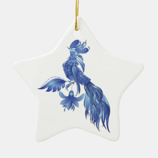 Blåfågelfoenix Julgransprydnad Keramik