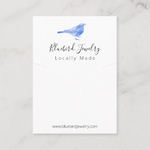 Blåfågelhandgjord judisk Necklace Pendant Visitkort