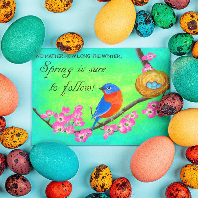 Blåfågelinspirerande vykort (Skapare uppladdad)