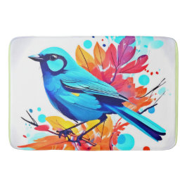 Blåfågelkonst Badrumsmatta